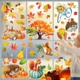 thumbnail image 5 of 9 Sheets Fall Window Clings Thanksgiving Pumpkin Maple Leaves Squirrel Window Decals Fall Windows Clings for Autumn Harvest Thanksgiving Office Home Glass Decor, 5 of 8