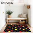 thumbnail image 3 of ODIKA 4x6 Machine Washable Non-Slip Area Rug, Geometric High Traffic Rug, Black, 579861, 3 of 7