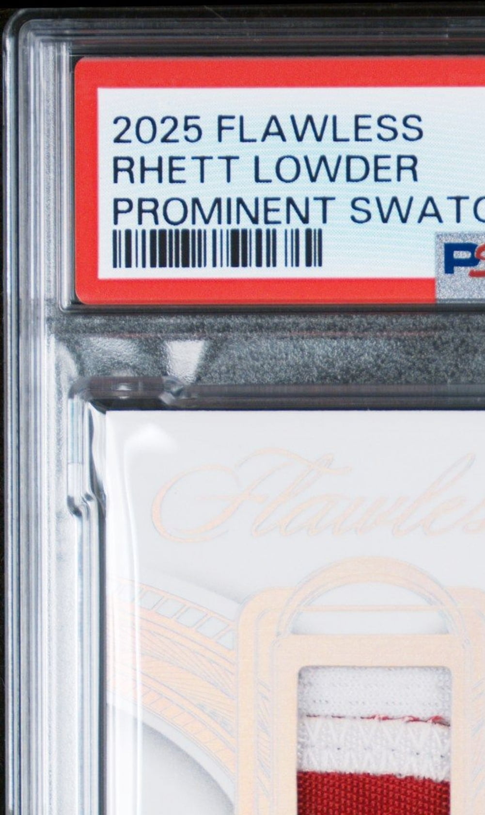 Eric Rhett Signature Graded 2025 Panini Flawless Prominent Swatch Signatures Rhett Lowder # ...