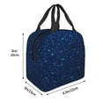 thumbnail image 2 of Naloa Sparkling Blue Glitter Print Lunch Box for Women Men,Insulated Lunch Bag,Lunchbox,Thermal Leakproof Cooler,Reusable Lunch Tote Bag for Work School Travel Picnic, 2 of 7