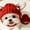 A, variant on Knit Dog Winter Hat with Ear Flaps Festive Christmas Dog Hat Small Breed Snood Style Cold Weather Ear Warmer for Chihuahua Yorkie Pomeranian