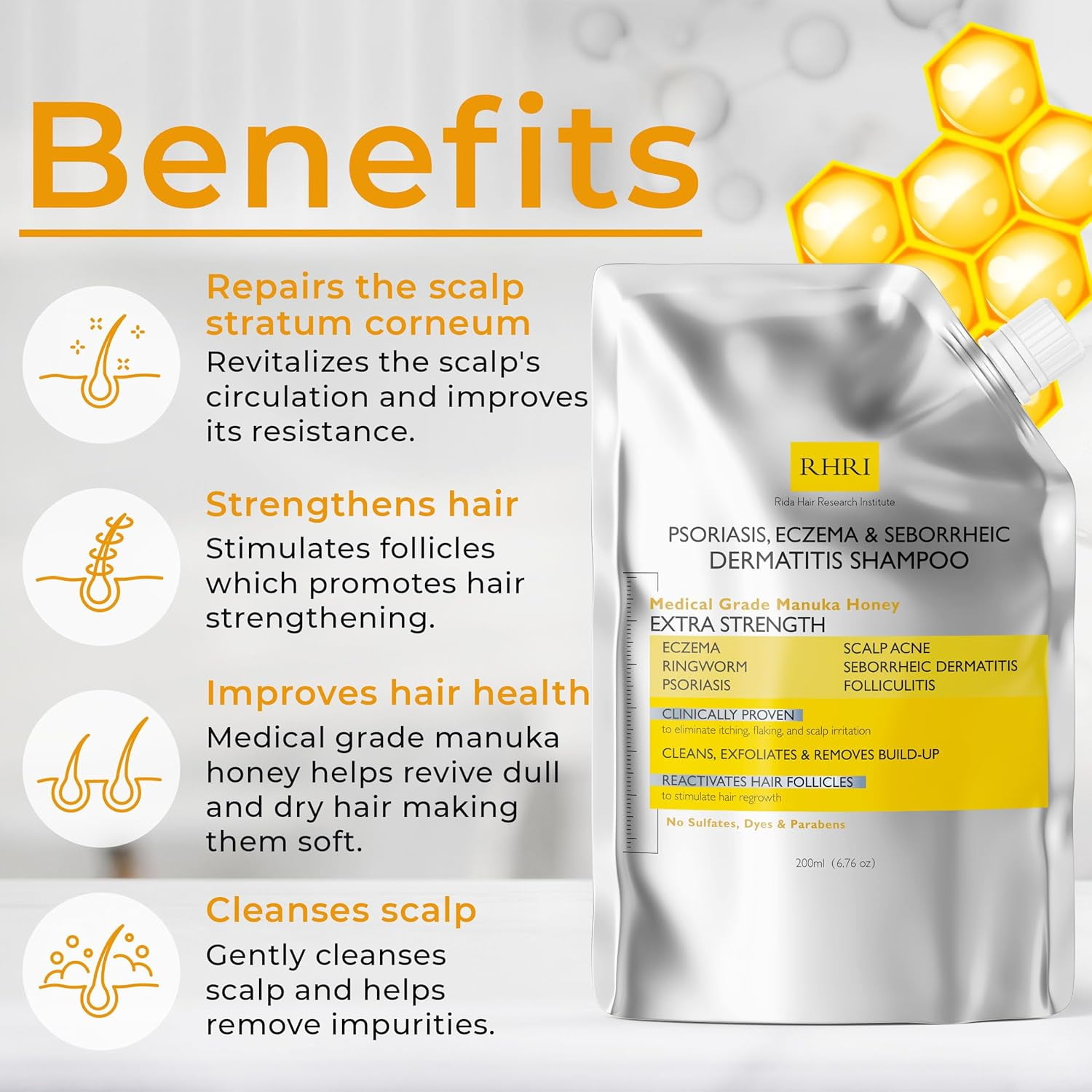 Antifungal Psoriasis Shampoo, Eczema, Shampoo, Seborrheic Dermatitis Shampoo