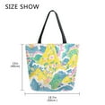 thumbnail image 5 of FORMRS Womens Canvas Tote Bag with Zipper Inner Pocket Shoulder Handbag, Yellow Mountains, 5 of 7