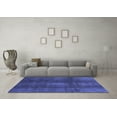 thumbnail image 3 of Ahgly Company Indoor Square Abstract Blue Modern Area Rugs, 6' Square, 3 of 4