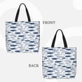 thumbnail image 2 of Fotbe Blue Fish Bolsa Tote con Estampado para Mujer, Bolsos con Cremallera, Bolsa de Hombro Casual de Gran Capacidad con Bolsillos Internos, 2 of 7