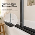 thumbnail image 3 of Niveal 55"-59" W x 56" H Framed Double Sliding Tub Door Clear Glass,Matte Black Finish, 3 of 13