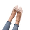 thumbnail image 4 of Women's Flats Shoes Ballet Flats Dress Shoes Comfortable PU Leather Slip on Shoes for Women Beige 8.5, 4 of 7