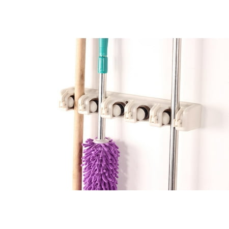 

TINKER Multifunctional Plastic Mop Hanger Card Holder Hook Household Goods Wall Mount