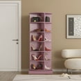 thumbnail image 5 of Tcbosik Shoe Rack Tower for Closet, 360° Rotating Shoe Rack, 6-Layer Revolving Shoe Organizer for Hallway Entryway, Pink, 5 of 7