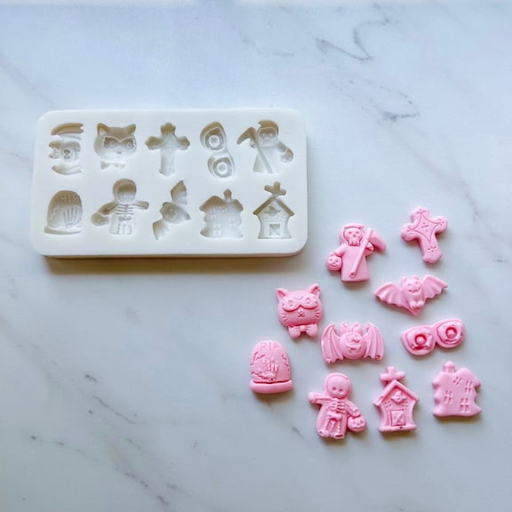 HALLOWEEN FRIENDS BAKING MOLD FOR CUPCAKES, CAKEPOPS, CHOCOLATE STRAWBERRIES, PRETZELS & RICE KRISPIES…