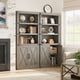 thumbnail image 3 of Compact 5-tier estilo rural wood estante de libros abiertos estantes & doors para vintage para exposición in living rooms bedrooms apartments & offices (gray), 3 of 7