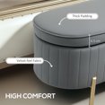 thumbnail image 4 of HOMCOM Upholstered Bedroom Bench, Channel Tufted Ottoman Bench, Grey, 4 of 10