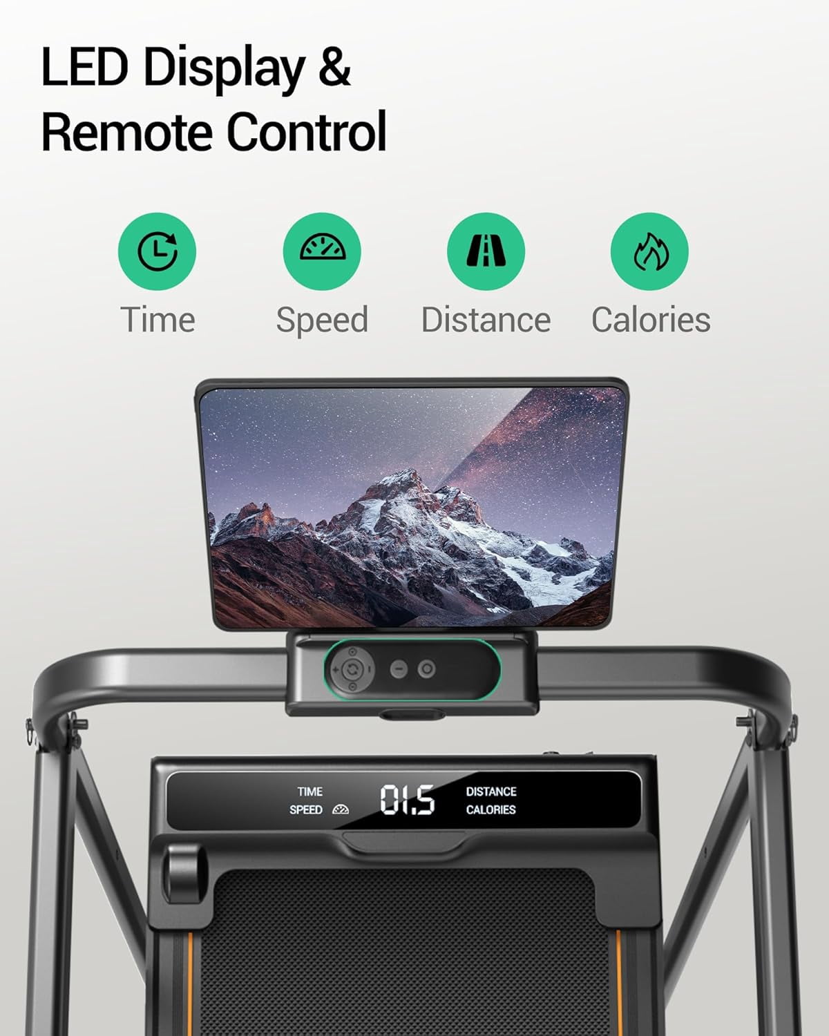4-in-1 Walking Pad Treadmill with 15% Incline, Quiet Under Desk Treadmills for Home & Office, Compact Foldable Treadmill with Handles and 2.5HP Brushless, 330 LBS Capacity