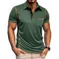 thumbnail image 3 of Havenx Casual Polo Shirts for Men Short Sleeve Collared Polo Shirts with Pocket Button T Shirts Spring Summer Stylish Workout Soft Tees,Green S, 3 of 6