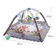 thumbnail image 2 of Gimnasio de juegos para bebés, tapete de actividades para bebés recién nacidos con 5 juguetes colgantes y 18 pelotas oceánicas, soporte de espuma ligero, base de algodón suave lavable, tapete de jueg, 2 of 5