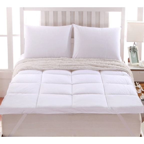 Abripedic™ Comfort 2" Mattress Topper 100% Cotton Shell, White Alternative Down fill - California King