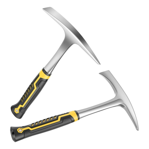 2Pcs Chipping Hammer High Carbon Steel Slag Removal Tool with Ergonomic Grip Heavy Duty Rock Pick Axe for Welding Metal Cleaning DIY Projects Workshop