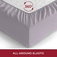 thumbnail image 3 of Mellanni Fitted Sheet with up to 16" Deep Pocket Soft Microfiber, 1 Piece Queen, Lavender, 3 of 7
