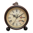 thumbnail image 1 of Reloj de mesa,Reloj de mesa de diseño retro silencioso sin tictac,Reloj de escritorio preciso y sencillo con números romanos,Reloj despertador pequeño de escritorio,decoración elegante para, 1 of 8