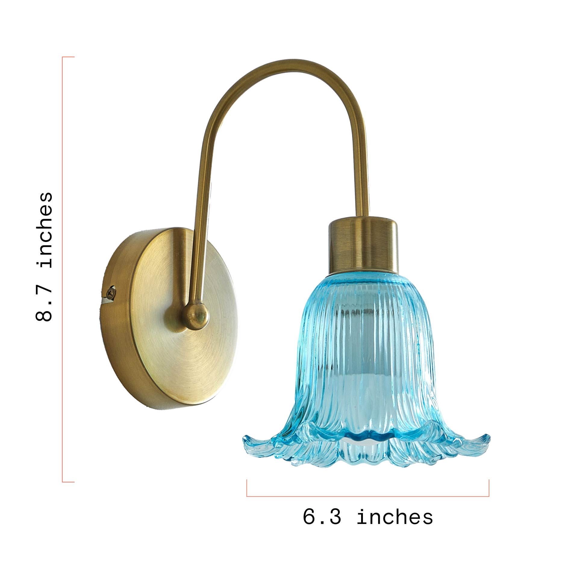 Beautiful Blue Flower Petal LED Rechargeable Wall Sconce by Drew Barrymore