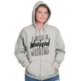 thumbnail image 3 of Need a Weekend to Recover Lazy Zip Up Hoodie Men's Women's Brisco Brands M, 3 of 6