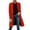 Red, variant on Women's Long Wool Blend Coat Elegant Purple Overcoat, Single-Breasted, Full-Length Winter Jacket