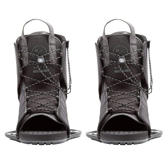 Hyperlite Frequency Adult Board Boot Bindings for Wakeboards, Black (Men's 6-12)