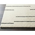 thumbnail image 3 of Minimalist Vertical Line Area Rug – Hand-Tufted Cream & Black Wool Carpet for Modern Living Room or Bedroom – Universal Carpets, 3 of 5