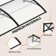 thumbnail image 6 of 32"x80" Door Canopy Awning UV Rain Snow Sunlight Protection Roof Cover For Patio Balcony, 6 of 8