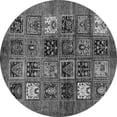 thumbnail image 1 of Ahgly Company Indoor Round Abstract Gray Modern Area Rugs, 3' Round, 1 of 4