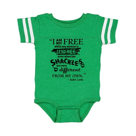 

Inktastic I Am Not Free... - Audre Lorde Quote Black History Month Gift Baby Boy or Baby Girl Bodysuit