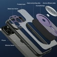 thumbnail image 3 of ELEHOLD for iPhone 16 Pro Magnetic Case,Thin Fit Translucent Matte Back Slim Compatible with Mag Safe Accessory Build-in Invisible Stand Shockproof Heat Dissipation Phone Cover,Purple, 3 of 10