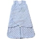 thumbnail image 1 of HALO Sleepsack Plush Dot Velboa Swaddle Manta portátil ajustable de 3 vías Azul Recién nacido 0-3 meses, 1 of 4