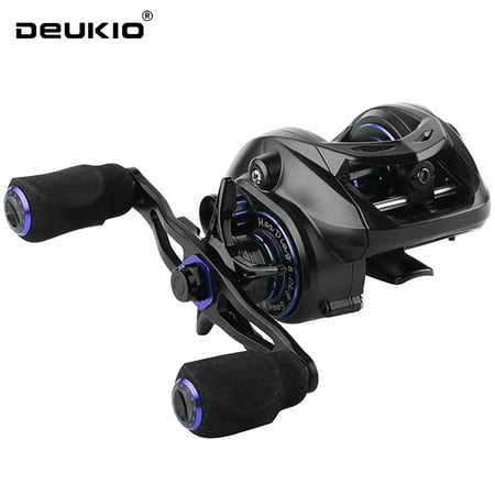 DEUKIO Baitcasting Reel Magnetic Braking System 6.3:1 Gear Ratio 5+1 Ball Bearings 8KG Max Drag Fishing Reel Saltwater