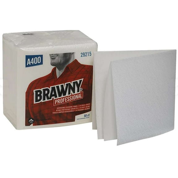Brawny Professional Disposable Multipurpose Task Wipe 13 x 13" 29215, 16 Pack, 800 Wipes