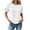White, variant on YuXingFu Tops for Women Trendy Plus Size Classic Casual Short Sleeve Crew Neck Pleated Tops - Side Pocket for Everyday White S