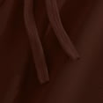 thumbnail image 4 of Pantalones de Cintura Elástica de Algodón de Color Sólido Pantalones de Playa de Pierna Recta con Bolsillos de Cordón, 4 of 9