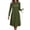 Green, variant on Long Sleeve Fall Winter Dresses for Women V Neck Button Down A Line Swing Casual Knit Sweater Dress Gray XL
