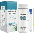 thumbnail image 1 of 100Pcs Aquarium Test Strips 7 in 1 Fish Tank Test Kit Freshwater Saltwater Aquarium Water pH Test Strips Kit for Total, 1 of 6