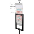 thumbnail image 3 of M&T Displays Pedestal Adjustable Telescoping Menuboard, Aluminum Profile, Black Double Sided Slide-In Poster Frame, 11x17 inch Document, Brochure, Sign Holder - 2 Pack, 3 of 9