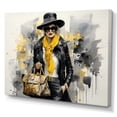 thumbnail image 2 of Designart "Yellow And Grey Stylishistas Portrait I" Fashion Canvas Wall Art, 2 of 5