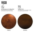 thumbnail image 6 of VIGO Giovanni Russet Brown Glass 17 in. L x 17 in. W x 6 in. H Round Vessel Bathroom Sink, 6 of 8