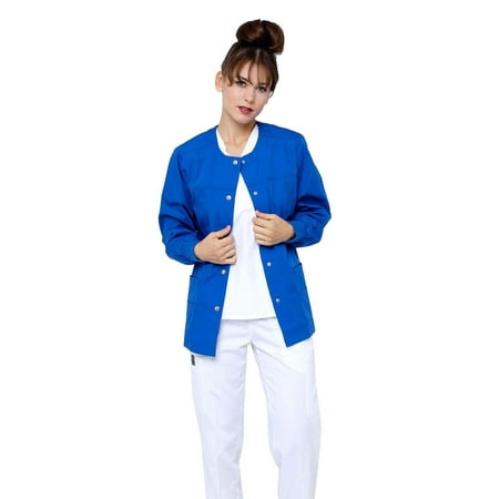 

Women s Snap Jacket Warm Up Uniform Scrub