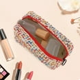 thumbnail image 5 of Unique Bargains 1 Pc Woolen Knitted Styles Drawstring Makeup Bag for Vacation Red Woolen Cloth, 5 of 6
