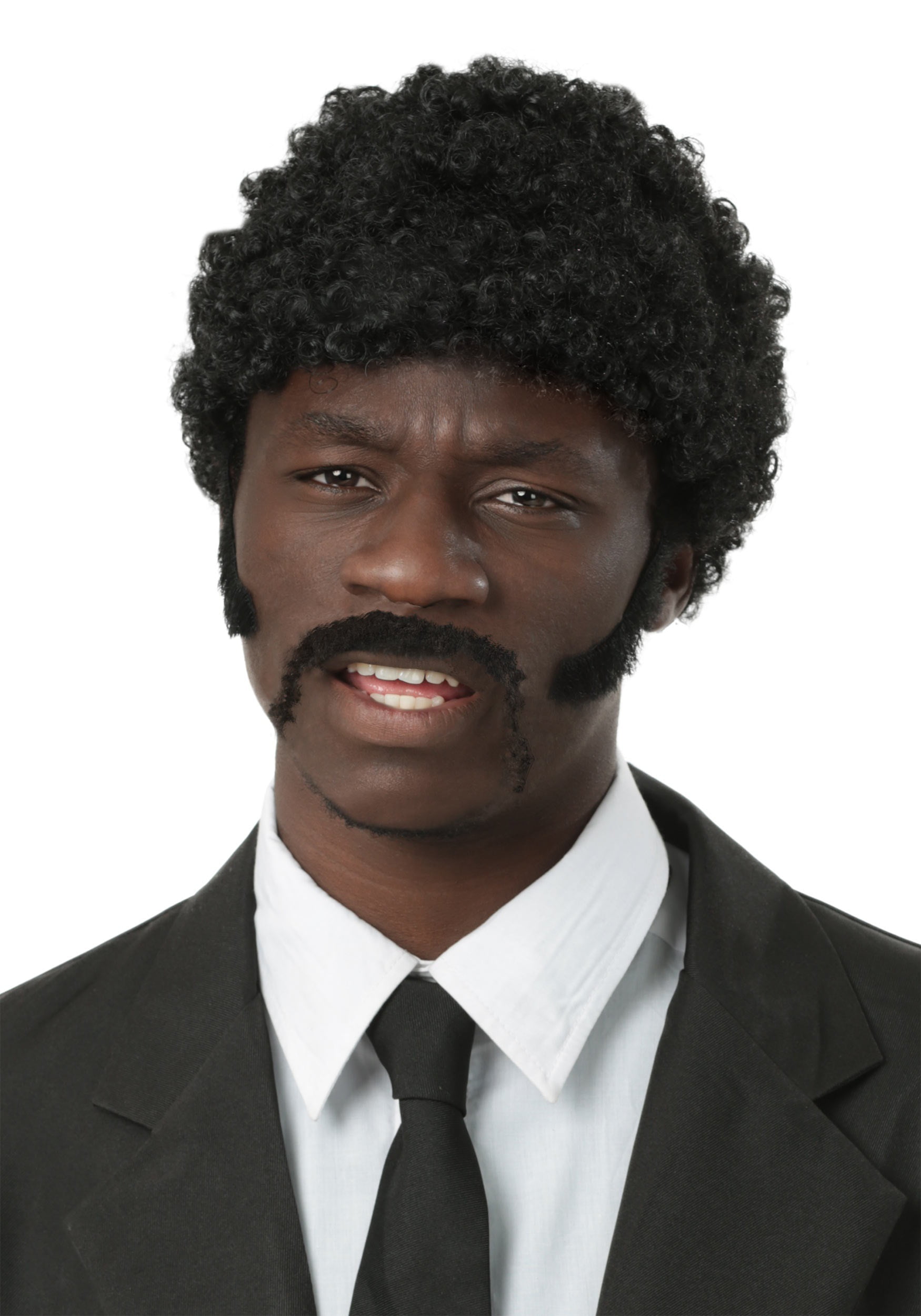 Pulp Fiction Adult Jules Winnfield Wig and Facial Hair Set 