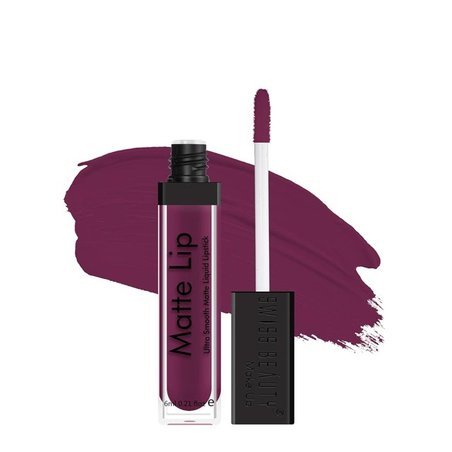 2X Swiss Beauty Ultra Smooth Matte Lip Liquid Lipstick, 6ml Each (Purple Villain)