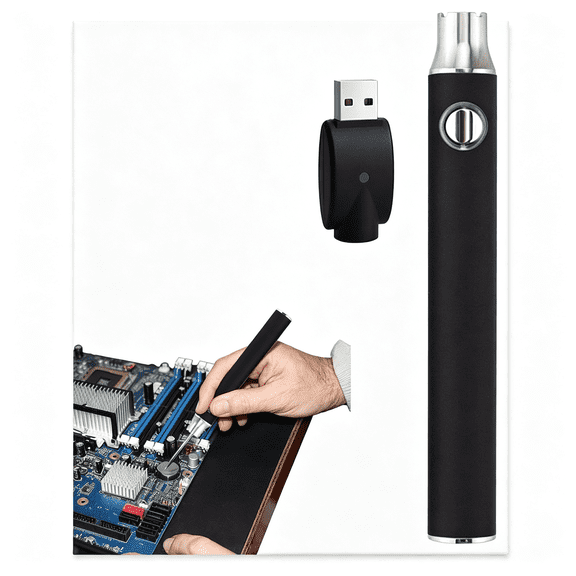 XIBUFE Soldering Iron Cart Pen,Usb-C Rechargeable,510 Thread Universal Connector,1100Mah Battery,Intelligent Temperature Control,Burning Pen with Three Settings