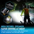 thumbnail image 6 of Solar Bike Lights, 3000LM Night Ultra Bright Bicycle Lights Headlight with Electric Bell, Rechargeable Bike Lights, Easy Install Waterproof, 6 of 7
