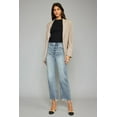 thumbnail image 6 of Kan Can Women's High Waist Raw Hem Cropped Wide Leg Jeans - KC2565L (T), 6 of 9