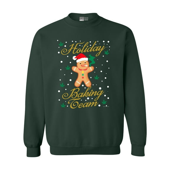 Holidays Baking Team Gingerbread Christmas Holidays Funny DT Crewneck Sweatshirt